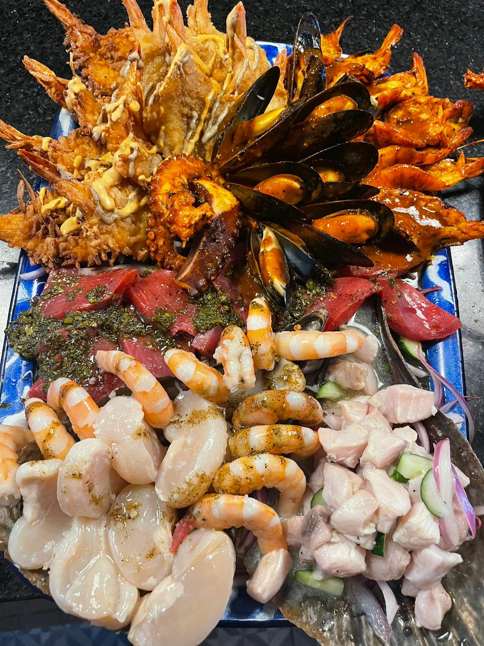Gran platón de mariscos — Azul Botanas del Mar